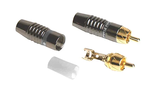 Invotone RCA500M BK Разъем тюльпан на кабель RCA, черный.-0