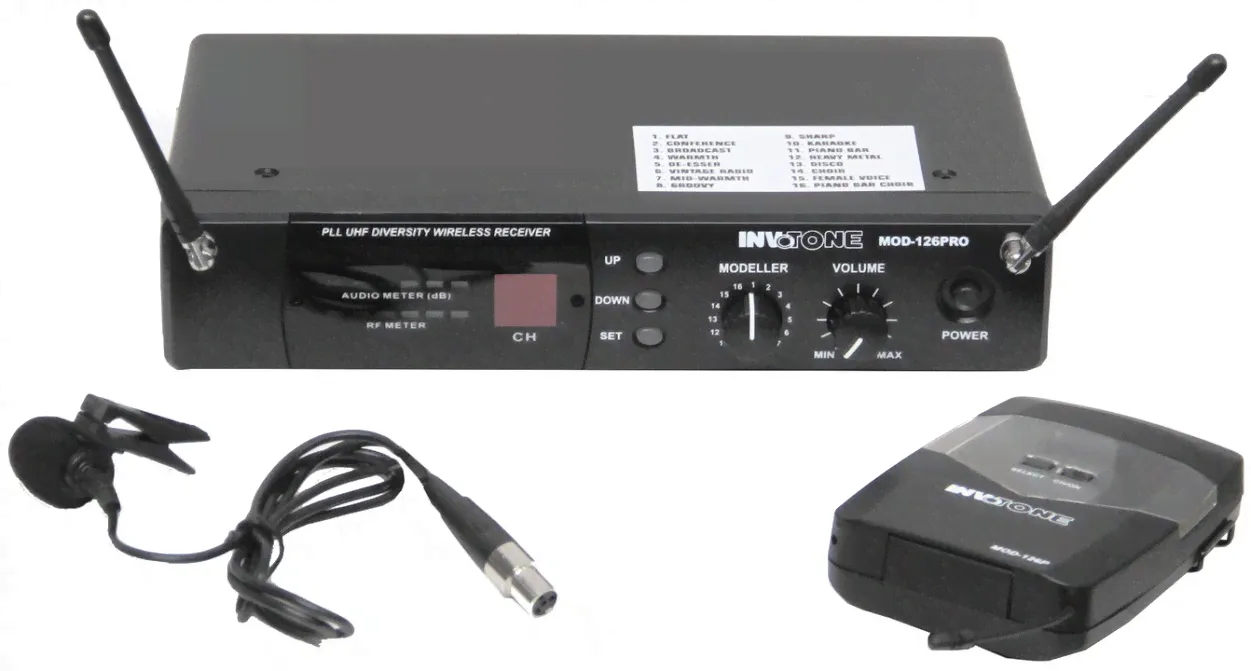 Invotone MOD126LV радиосистема UHF петличная-0